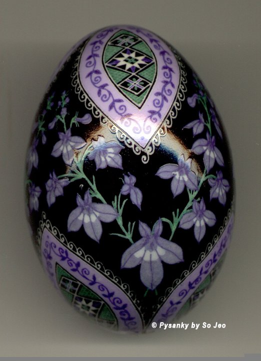 Pale Spiked Lobelial Ukrainian Easter Egg Pysanky By So Jeo